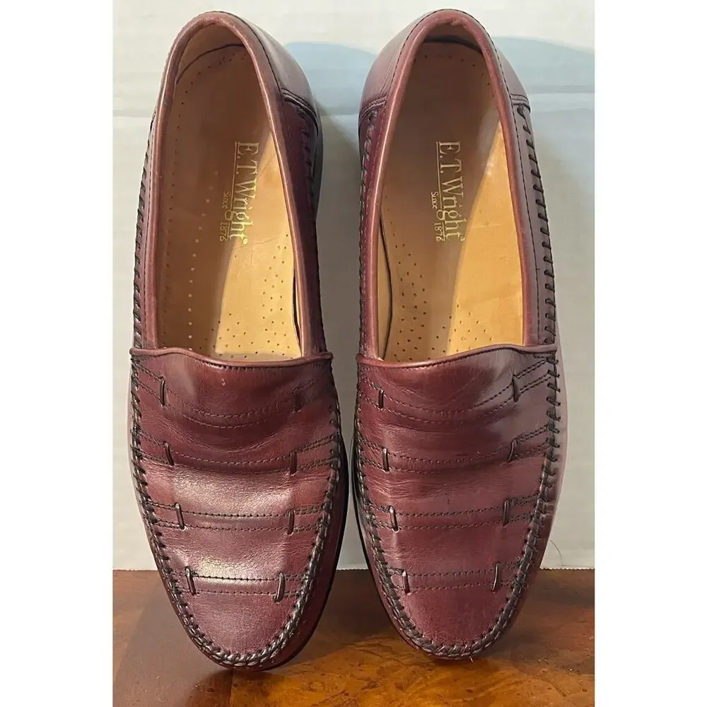 E.T. Wright Men Size 7D Brown‎ Leather Shoes